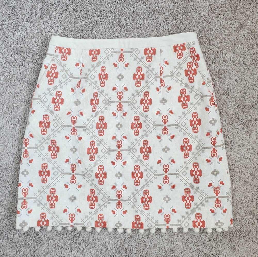 Anthropologie Maeve embroidered skirt